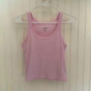 Target White Sleeveless Fitted Crop Tank Top